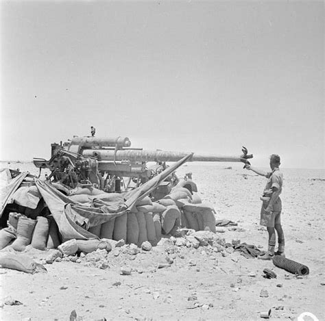 A German 88mm Anti Tank Gun Captured And Destroyed By New Zealand