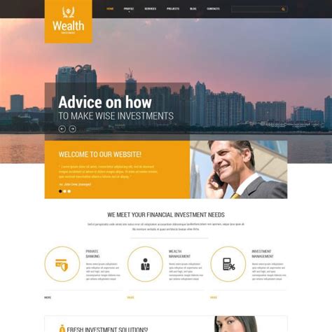 Investment Company Responsive Website Template Website Template