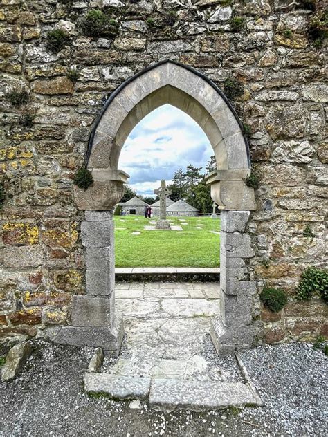 Archway At Clonmacnoise Monastery County Offaly Ireland Stock Image