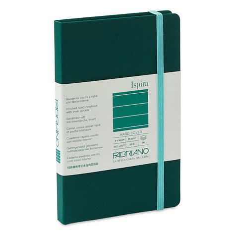 Fabriano Ispira Hard Cover Notebook Green 3 12 X 5 12 Lined Blick Art Materials