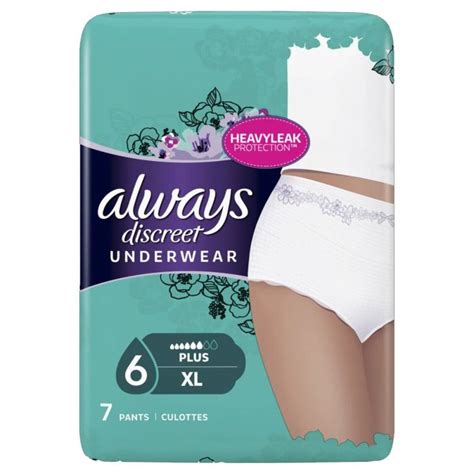 Always Discreet Pants Plus X Large 7 Pack Incontinence Choice