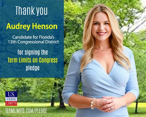 Audrey Henson Pledges To Support Term Limits On Congress Us Term Limits