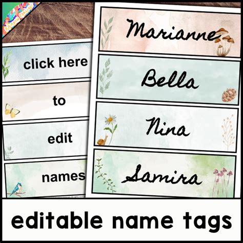 Name Placards Template