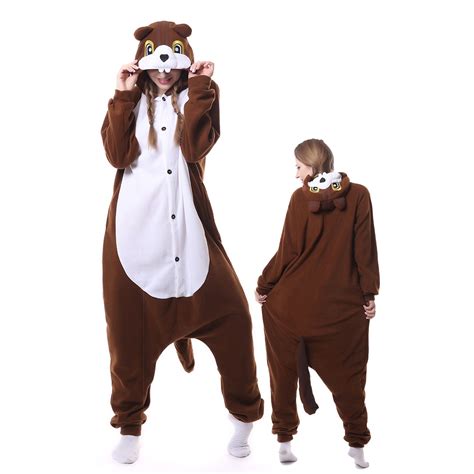 Eichhörnchen Pyjamas Damen Herren Tier Onesie Karnevalskostüme