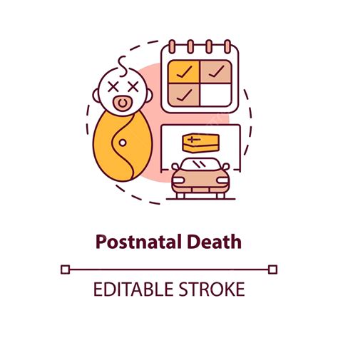 Ilustrasi Grafis Ikon Konsep Kematian Postnatal Umum Vektor Grafis