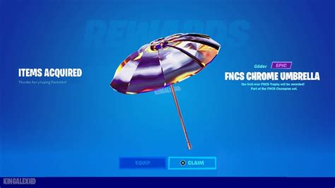 How To Get FNCS Chrome Umbrella Glider FOR FREE Fortnite Free Rewards