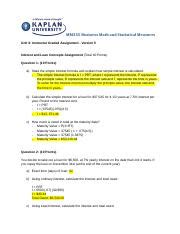 Mm Unit V Docx Mm Business Math And Statistical Measures Unit