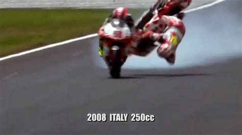 Hector Barbera And Marco Simoncelli Crash 2008 Mugello Youtube