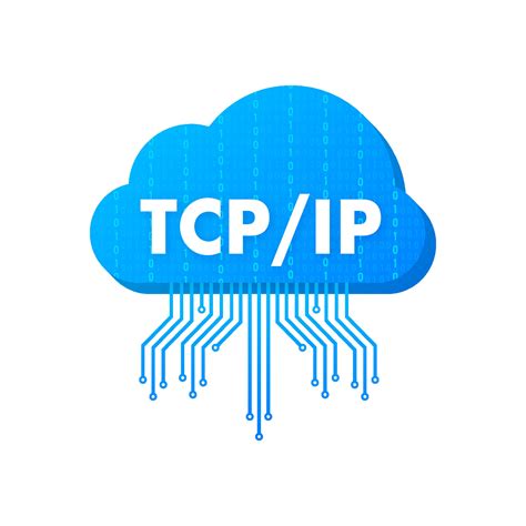 TCP IP Transmission Control Protocol Internet Protocol Vector Stock