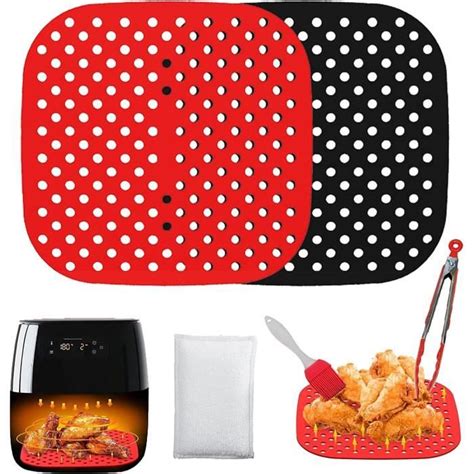 Tapis Pour Friteuse A Air Cuisson En Silicone Antiadhesifs Accessoires