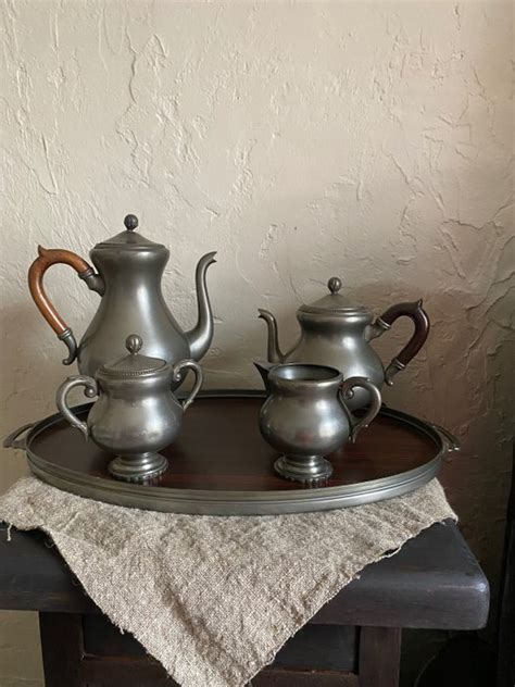 Royal Holland Pewter Daalderop Tray With Coffee Tea Set Catawiki