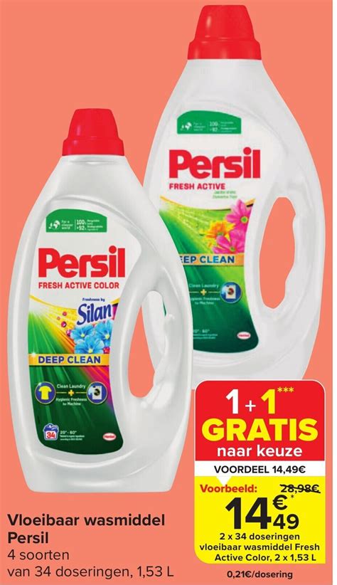 Vloeibaar Wasmiddel Persil Promotie Bij Carrefour Market