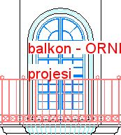 Proje Sitesi Balkon Autocad Projesi