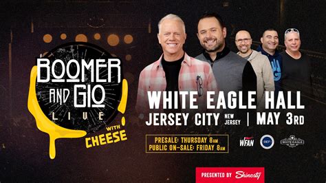 Boomer & Gio LIVE returns to White Eagle Hall in Jersey City on May 3 ...