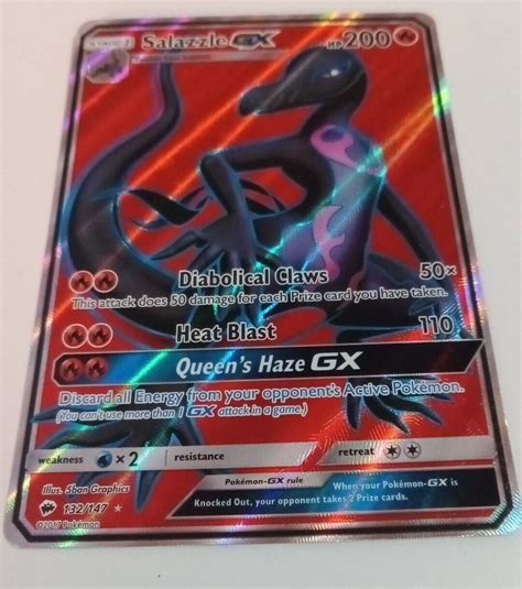 Mavin Pokemon Salazzle GX 132 147 SM Burning Shadows Full Art