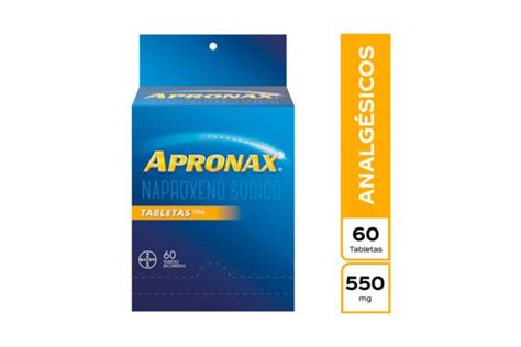 APRONAX NAPROXENO SÓDICO 550mg 60 TABLETAS Pharmacolombia