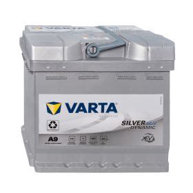 VARTA A9 Silver Dynamic AGM Autobatterie 12V 50Ah Batterie24 De