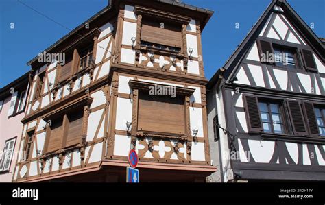 Half Timbered Houses In Obernai In Alsace France Stock Photo Alamy