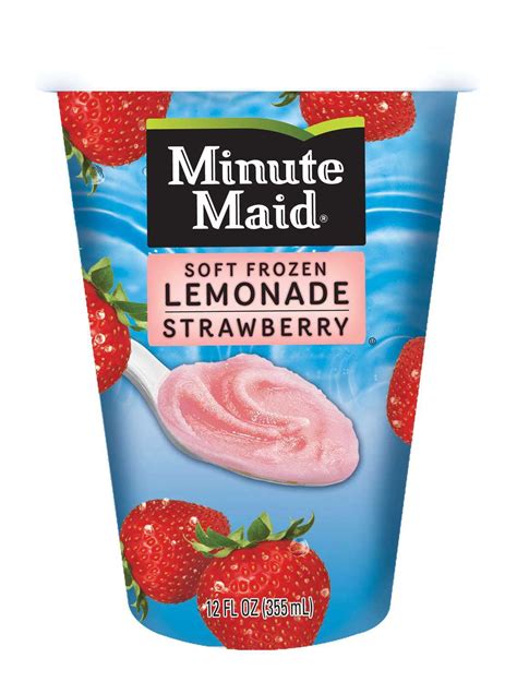 Minute Maid Soft Frozen Strawberry Lemonade Sorbet Cups Ounce