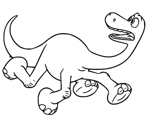 The Good Dinosaur Arlo Running Coloring Page - Free Printable Coloring ...