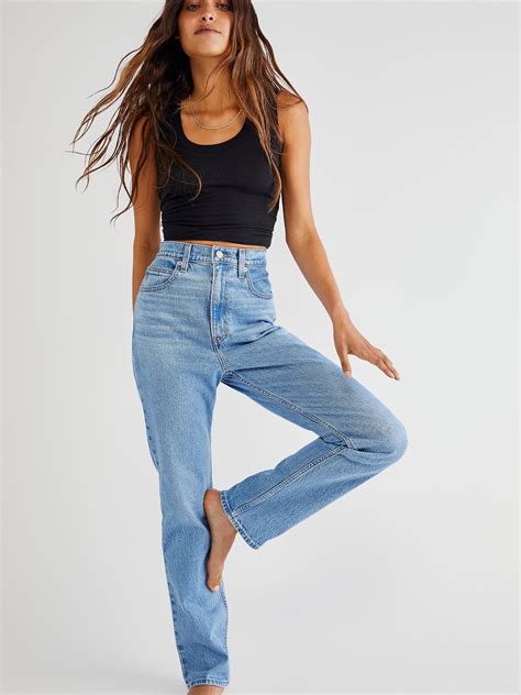 Free People Levi S S High Slim Straight Jeans In Blue Lyst