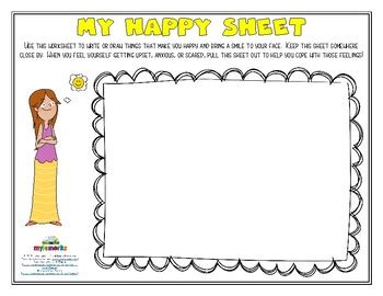 My Happy Sheet Fillable By Mylemarks Teachers Pay Teachers