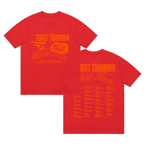 Justin Timberlake Eyes Album Tee Shirt The Forget Tomorrow World