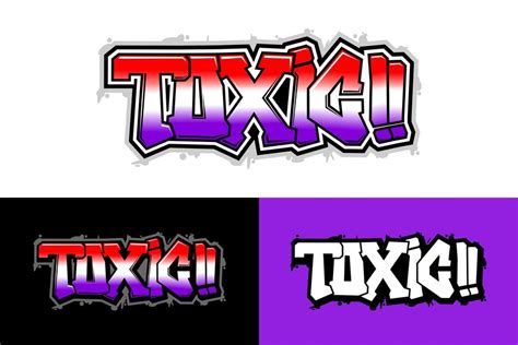 Premium Vector Toxic Lettering Word Graffiti Style Vector Design