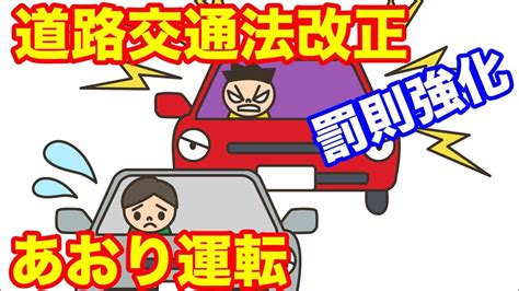 道路交通法改正あおり運転6月30日施行 あおり運転罰則強化 Youtube