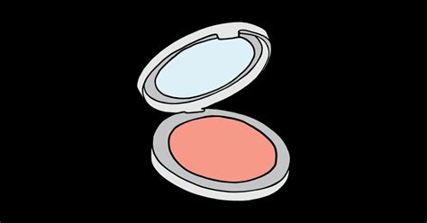 Pink Blush Compact Makeup Pink Blush Sticker Teepublic