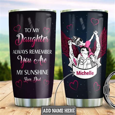 Dad To Daughter Personalized Tumbler Teeuni