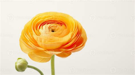 Photo Of Beautiful Ranunculus Flower Isolated On White Background