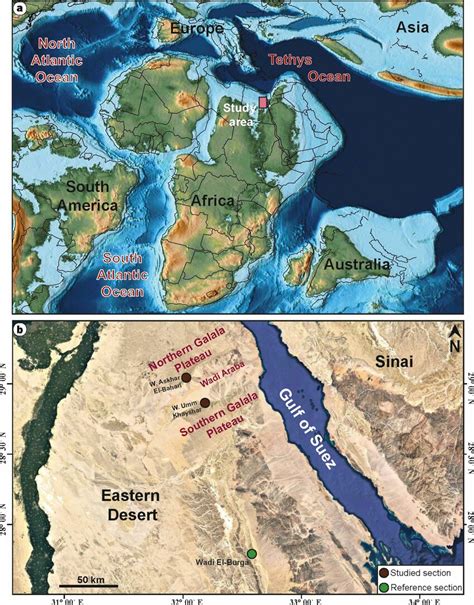 A Late Cenomanian Palaeogeographic Map Showing The Position Of The