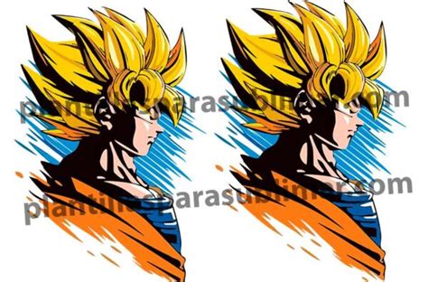 Goku Perfil Super Saiyajin Vector Png Plantillas Para Sublimar