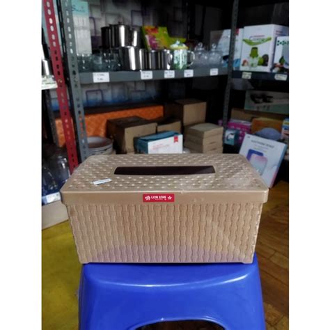 Jual RATO SQUARE TISSUE DISPENSER LION STAR KOTAK TISU TEMPAT TISU