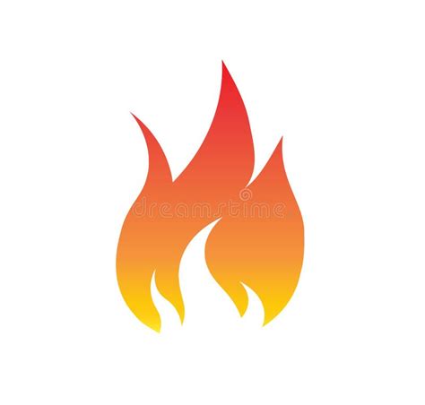 Fire Flame Icon Isolated On White Background Hot Flame Energy Vector