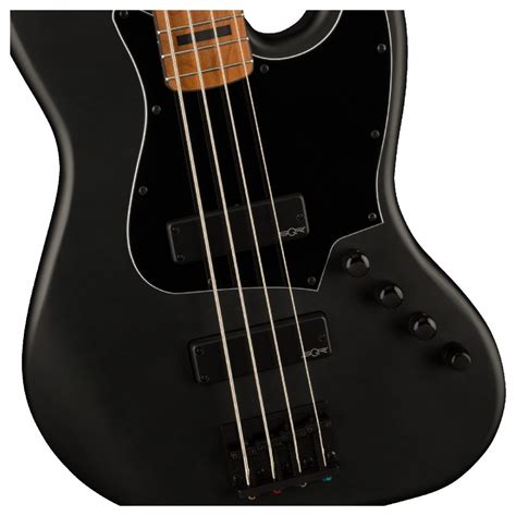 Squier Fsr Contemporary Active Jazz Bass Hh Flat Black Gear4music