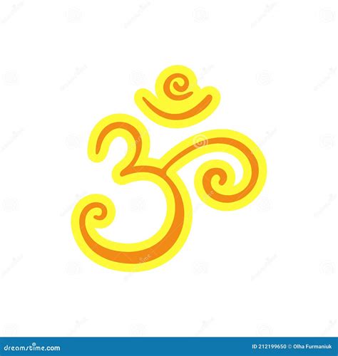 Om Aum Sacred Sound Primordial Mantra Word Of Power Pictogram Symbol Of