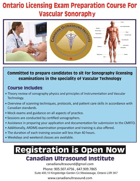 Ontario Licensing Exam Preparation Course For Vascular Sonography