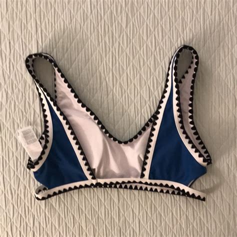 Cupshe Swim Nwt Cupshe Blue Black White Bikini 2 Two Piece Swimsuit