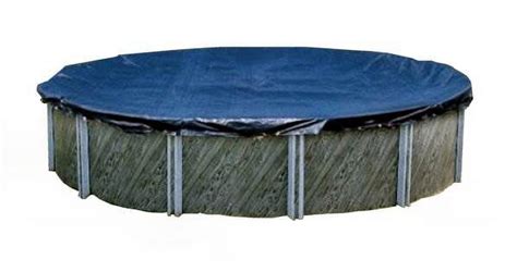 Swimline 24 Ft Round Above Ground Pool Winter Cover Uv Resistant Dark Blue