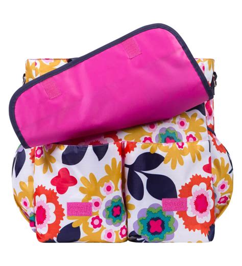 Monogrammed Diaper Bag Tote - Colorful Floral | Personalized Babies