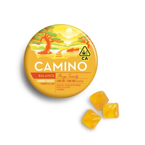 1 1 Serenity Mango 20pk 100mg CBD 100mg THC Cbd Edible Camino