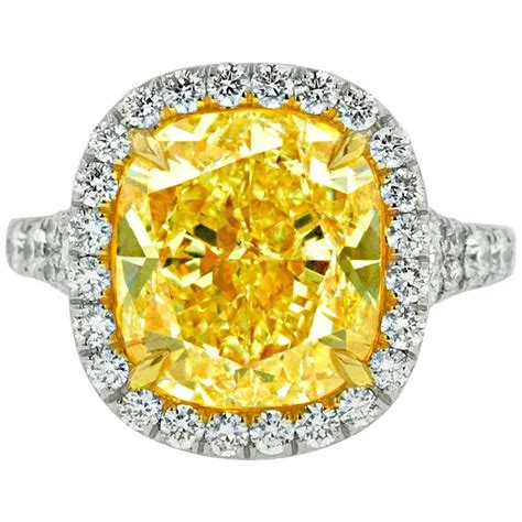 554 Carat Canary Yellow Diamond Ring For Sale At 1stdibs Yellow