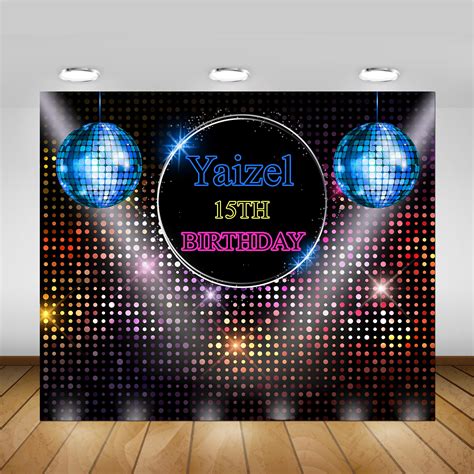 Neon Party Personalized Backdrop Glow Party Backdrop Neon Etsy