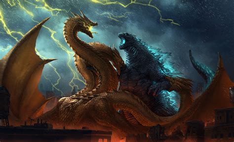 Fondo De Pantalla De Escritorio Hd Pel Culas Godzilla Rey Ghidorah