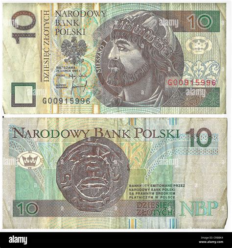 Banknote Front And Rear 10 Zloty Bank Of Polska Polish Banknotes