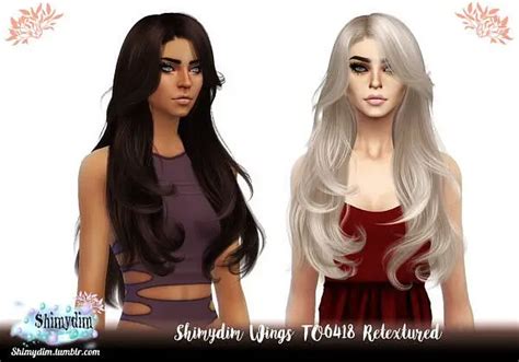 Wings To0418 Hair Retexture ~ Shimydim Sims 4 Hairs