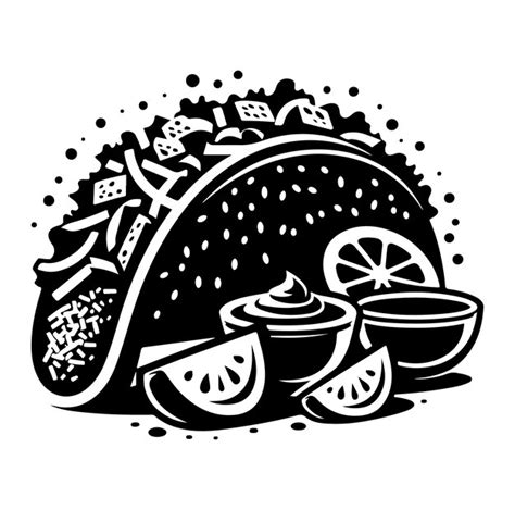 Premium Vector Tacos Mexican Fast Food Vector Illustration