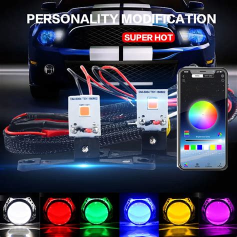 Автомобильные светодиодные лампы DRL «сглаза» с Bluetooth-совместимым ...